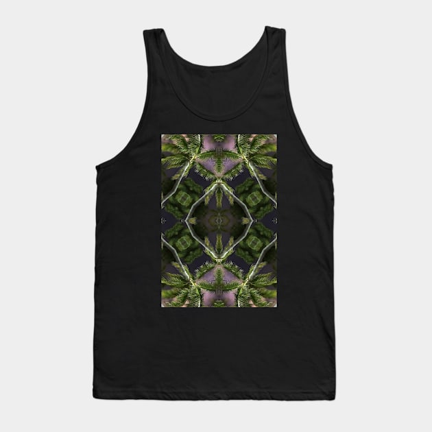 Natural pattern of palm trees at night Tank Top by Reinvention